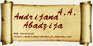 Andrijana Abadžija vizit kartica